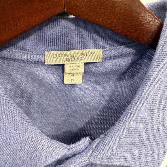 Burberry Polo Shirt Periwinkle Blue Mens Small - Picture 2 of 8